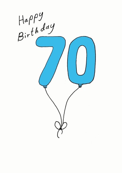 70 70th card Birthday Card 7058 created by A Ray of Sunshine Cards