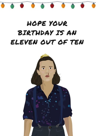 stranger things eleven Birthday Card 17468 created by TEA Designs