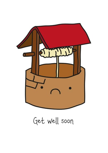get well soon illness Sympathy Card 15873 created by OdditeeUK