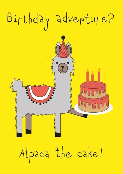 Alpaca the Cake Birthday Card created by Creative Gemz