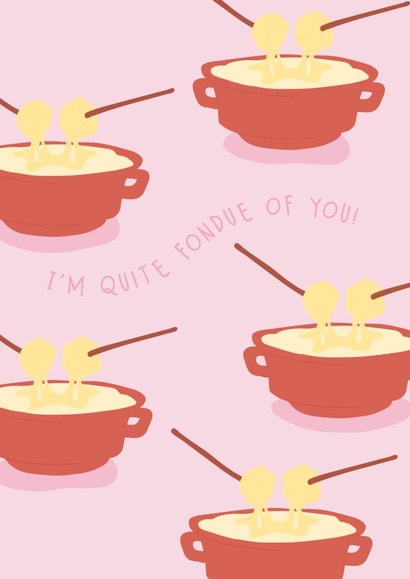 fondue quite Anniversary Card 18214 created by Louise Genova