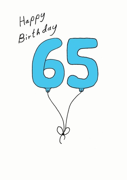 65 65th Birthday Card 7067 created by A Ray of Sunshine Cards