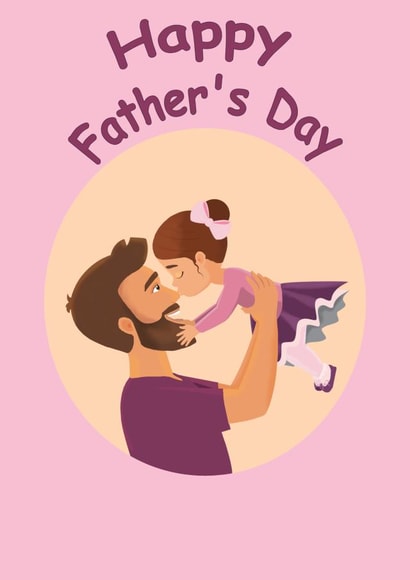 Cute Father's day card for Dad - Daddy's little girl - Dad and daughter 1000 created by Leoni Thimara