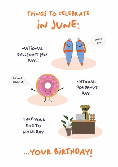 Things to celebrate in June created by PaperJam Print Co.