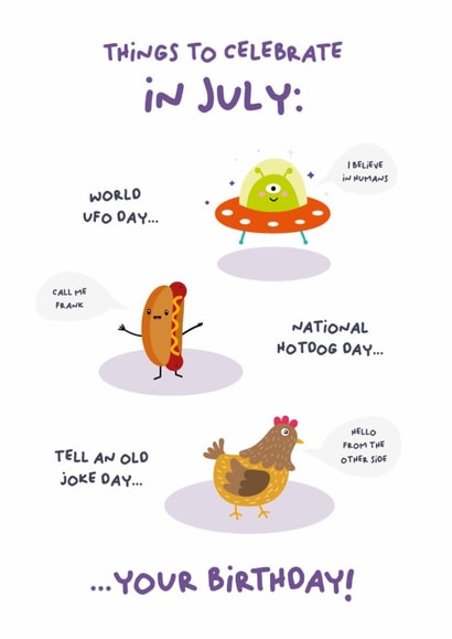 Happy July Birthday! created by PaperJam Print Co.