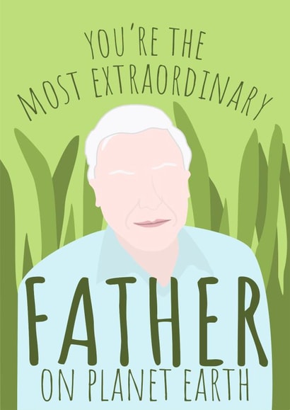 David Attenborough Nature Father's Day Card 37435 created by PopDogShop