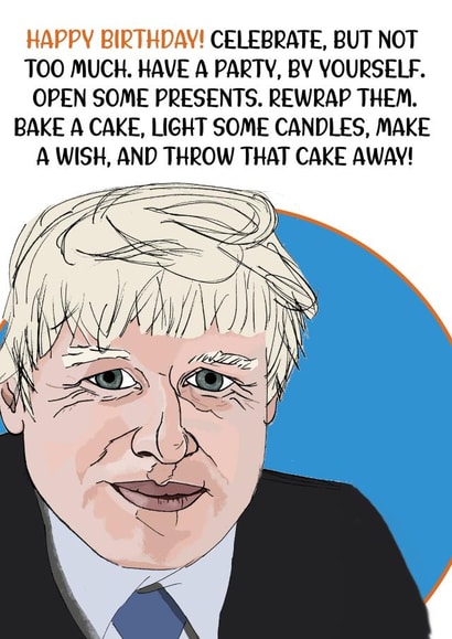 boris johnson cv2020 Birthday Card 42377 created by Graphite & Grace