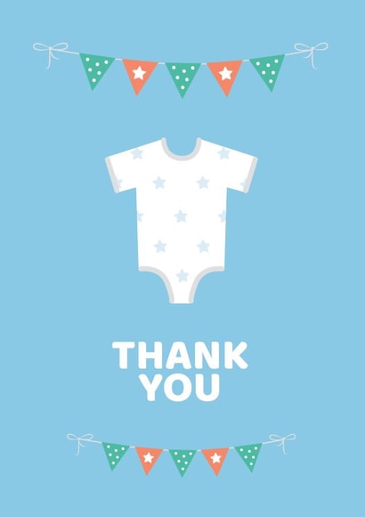 Baby Themed Thank You Card 1000 created by Tangerine Lamp