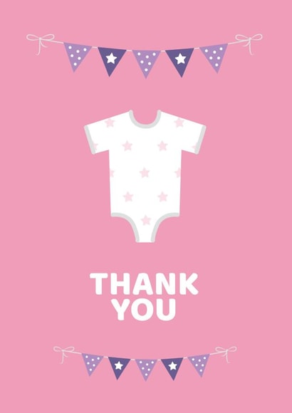 Baby Themed Thank You Card 1001 created by Tangerine Lamp