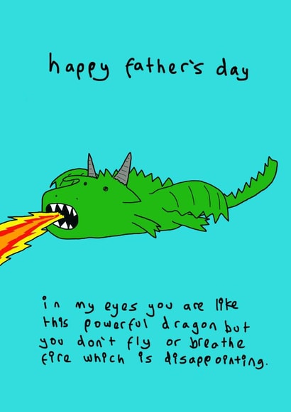 dragon fire Father's Day Card 41445 created by Tiger Fluff