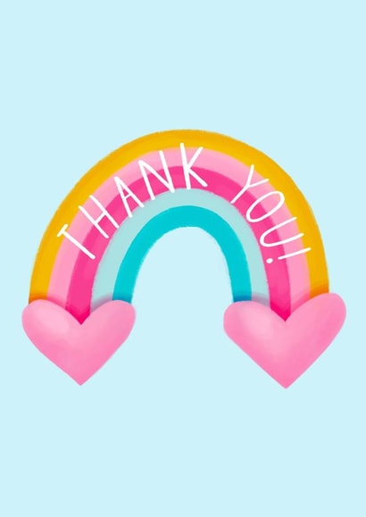 thank you rainbow Thank You Card 9977 created by Chloe Fae Designs
