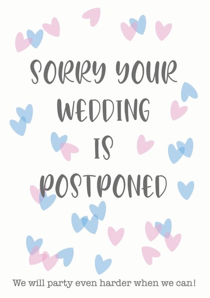 Sorry your wedding is postponed - Covid 19 wedding card created by Created by joy