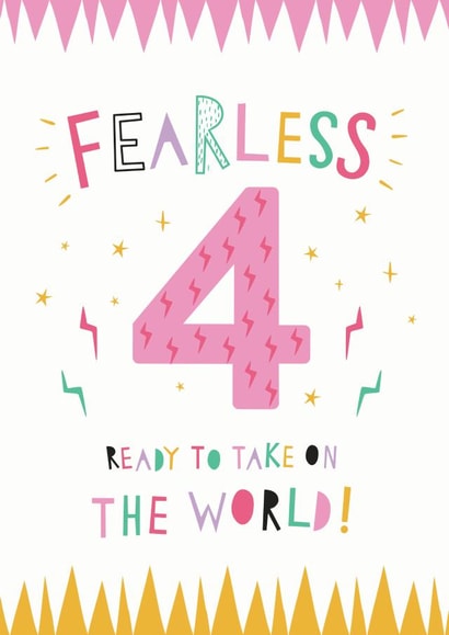 four today four Birthday Card 16091 created by Dotty Black