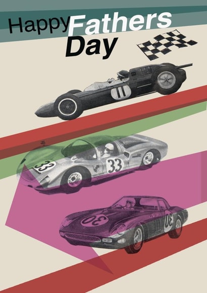car racing car Father's Day Card 5759 created by Simon Paulson