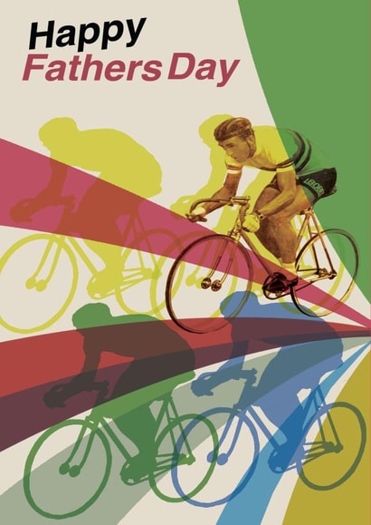 cycling retro Father's Day Card 5760 created by Simon Paulson