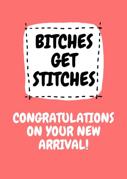 new baby female New Baby Card 18004 created by The Blonde Whippet