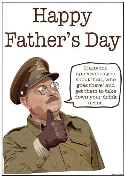 Dads Army Captain Mainwaring created by Amaisin’ cards