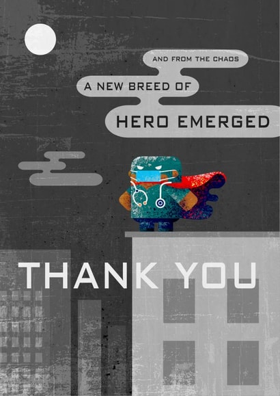 new hero Thank You Card 37775 created by Andy Gregory