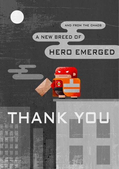 new hero Thank You Card 37777 created by Andy Gregory