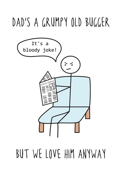 Grumpy Father's Day card created by Hurrah For Gin