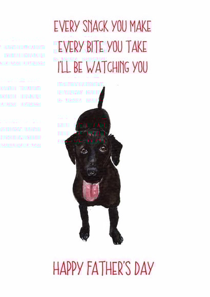 Every snack you make Father's Day card 1001 created by Sarah Maddox