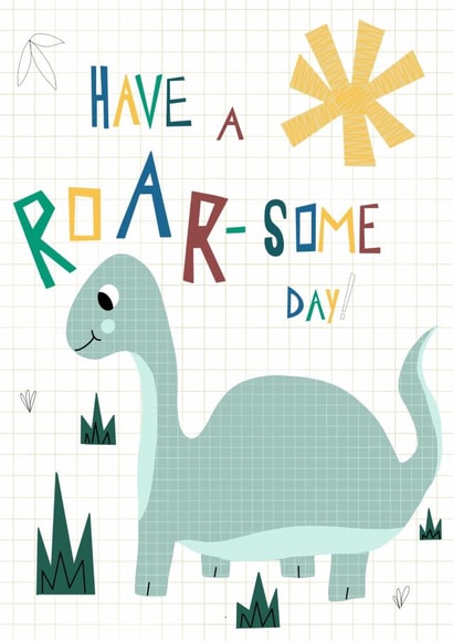 Dinosaur kids Birthday Card 17931 created by Donna Moran Designs