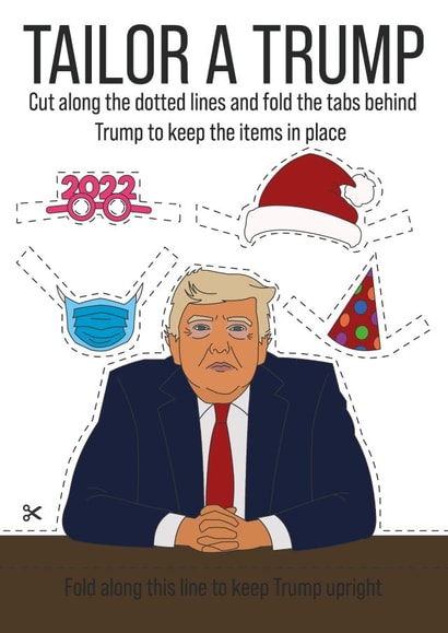Tailor a Trump Funny Cutout Christmas Birthday Card created by Creative Colin