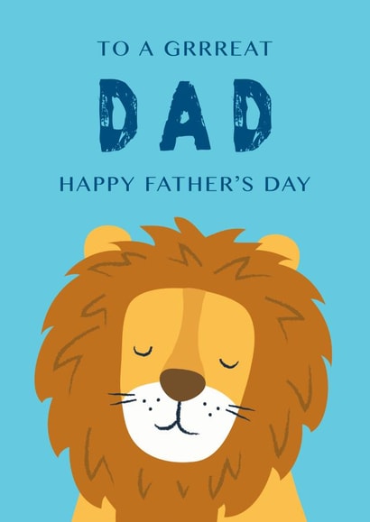 lion dad Father's Day Card 40573 created by Klara Hawkins