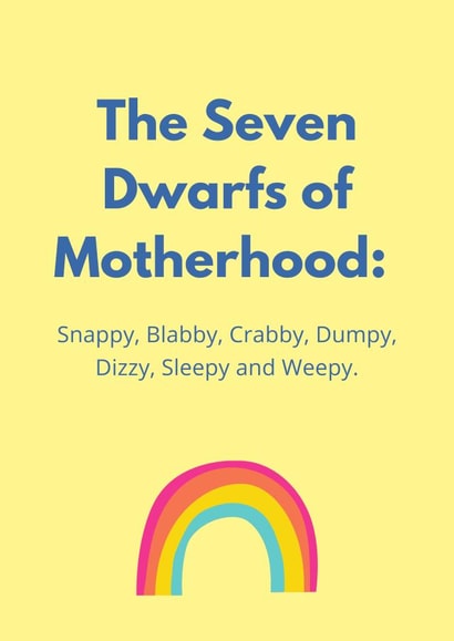 seven dwarfs New Baby Card 16996 created by Kate Hitchman