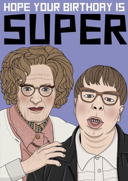 Psychoville comedy Birthday Card 15798 created by Lizzy B Draws.