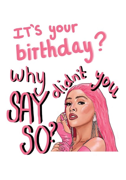 say so doja cat Birthday Card 18338 created by Amelia Katharine