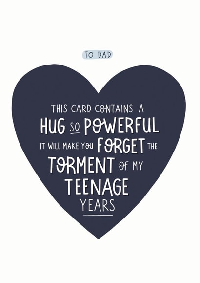 Hug Typography Father's Day Card 40548 created by Inky in the Wild
