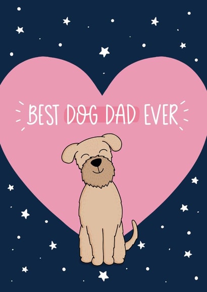 Dog Dad Cute Father's Day Card 40549 created by Inky in the Wild