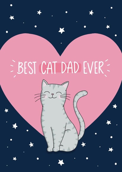 Best Cat Dad Father's Day card created by Inky in the Wild