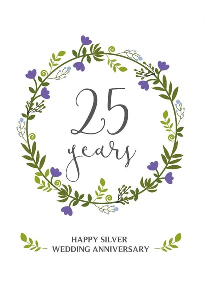 Silver Wedding Anniversary Card created by One Day in May Design