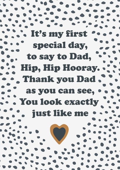 first fathers day dad Father's Day Card 11030 created by AK Designs