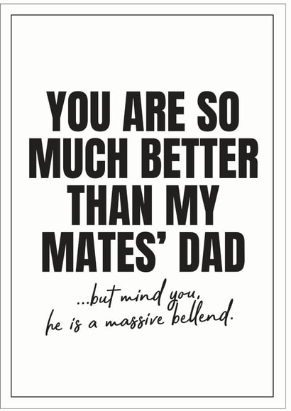 best dad Father's Day Card 40871 created by Peter De Wreede
