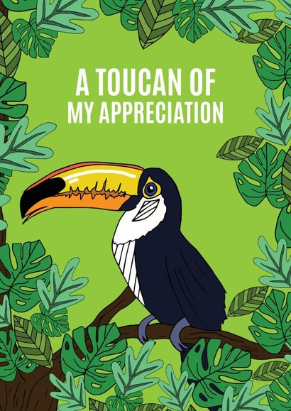 toucan bird Thank You Card 16715 created by Pearl Ivy