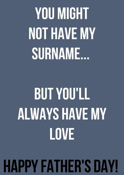 Stepdad Step father Father's Day Card 34328 created by JESSICArds