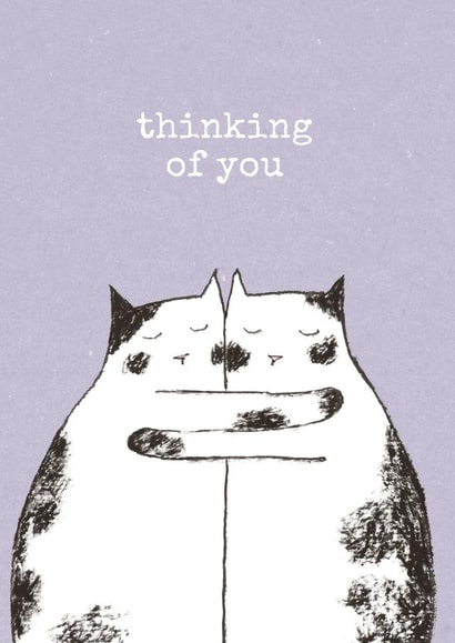 Thinking of you - cats card created by Paper Bird