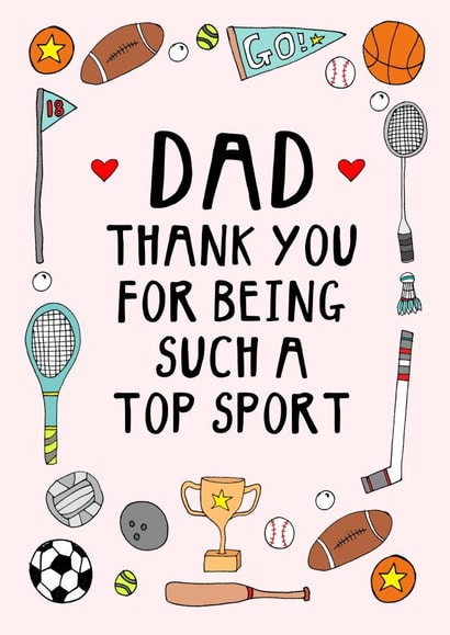 dad sport Father's Day Card 9489 created by Hello Hatty