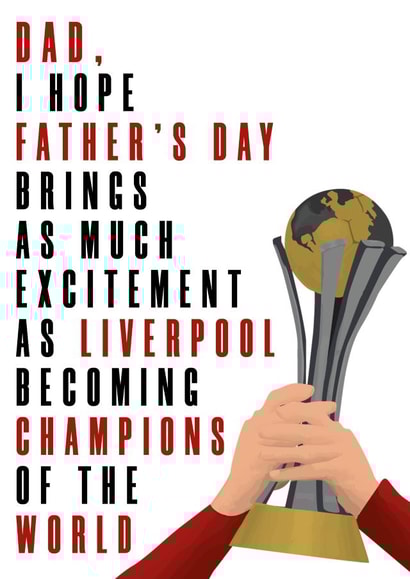 Champions of the world Father's Day card created by DanAllen20
