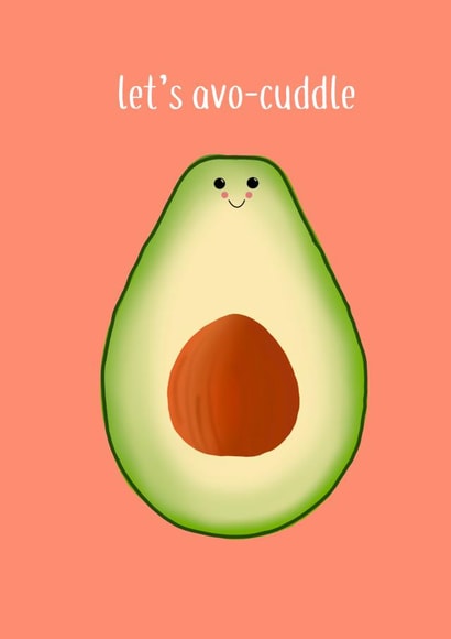 Avocado cuddle Card 41298 created by Alice-Rae Aesthetic