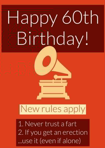 60 60th Birthday Card 15477 created by Joke With A Jab