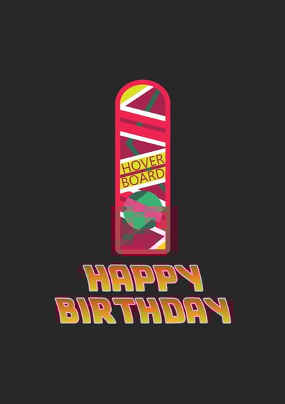 hover board back to the future Birthday Card 17245 created by JS Doodles