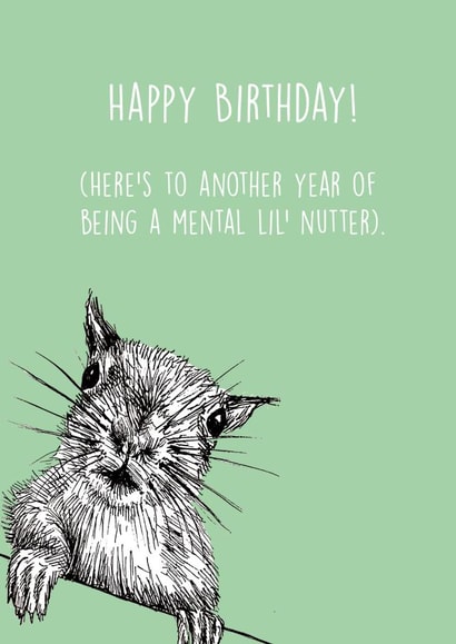 animals squirrel Birthday Card 18442 created by Lara Hallam
