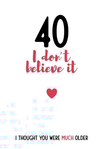 40 40th Birthday Card 17959 created by Bev O'Connor || @oconnordesign