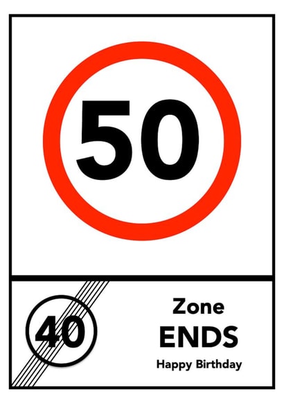 50 milestone Birthday Card 1738 created by Ha! Go on then