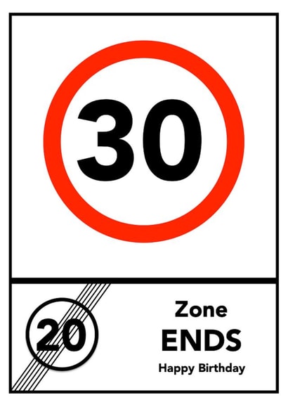 30 milestone Birthday Card 1740 created by Ha! Go on then