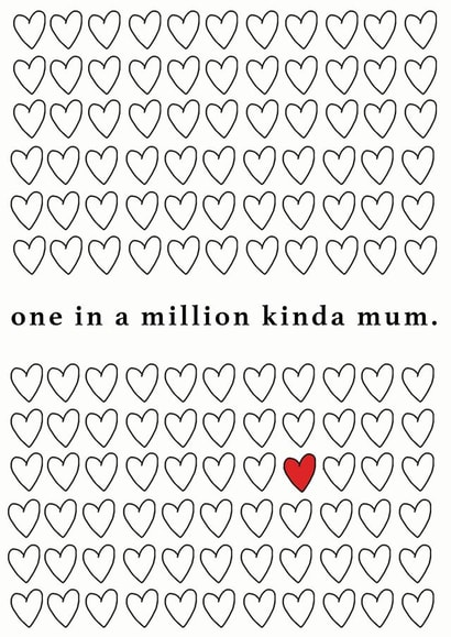 mother one in a million Mothers Day Card 18284 created by Paper + Pasture